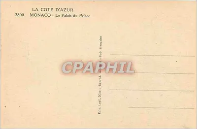 Monako — Pałac Książęcy — Côte d'Azur — Wydawca Loël, Nice — Rewers