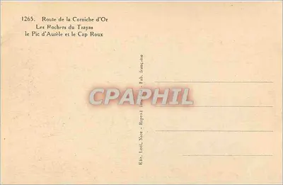 Les Rochers du Trayas — le Pic d'Aurèle et le Cap Roux — Wydawnictwo Loel, Nice — Rewers