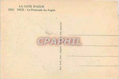 Nice - Promenada Anglikańczyków — Kraj nad Morzem, seria 2502, wyd. Loël, Nice — Rewers