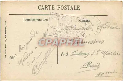 Palácio de Versailles — A Orangerie — Imp. Nouv. Phot., 75, rue Fondary, Paris — Verso