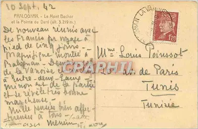 Il Monte Bouchor e la Punta del Dard — Pralognan — editore Yanic — Verso