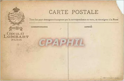 Le Rapide chegando a Choisy-le-Roi — inundações — Chocolat Lombart, Paris, n°18 — Verso