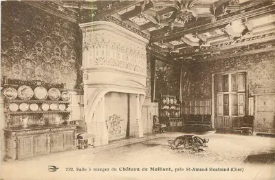 Sala de jantar do Castelo de Meillant — perto de St-Amand-Montrond (Cher) — editor não visível, n° 232