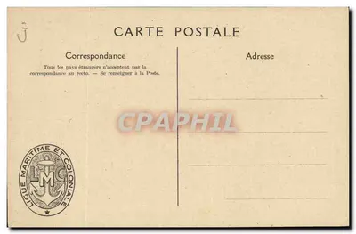 Convoi de grandes embarcações de vela acompanhado por torpedeiros — Ligue Maritime et Coloniale Française, 39, Boulevard des Capucines, Paris (9e) — Verso