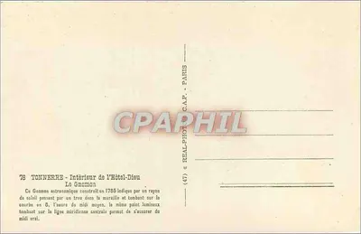 Tonnerre — Wnętrze Szpitala — Le Gnomon — Rewers