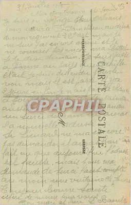 Joigny (Yonne) — Quai de Paris, widziany z lewej strony rzeki Yonne — Zbiór J. D. Seus — Rewers