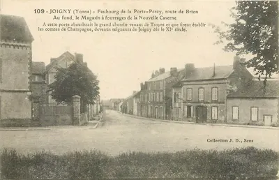 Joigny (Yonne) - Faubourg da Porte-Percy, estrada de Brion — Coleção J. D., Sens