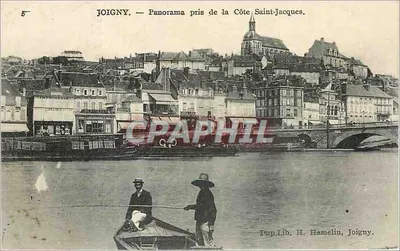 Joigny — Panorama tirado da Côte Saint-Jacques — Imp. Lib. H. Hamelin, Joigny