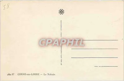 COSNE-sur-LOIRE — Le Nohain — C° dos Arts Fotomecânicos, Paris - Strasbourg — Verso