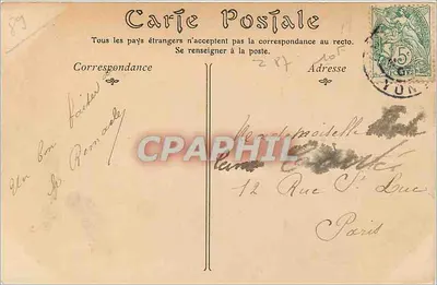 Auxerre — Widok z brzegu Yonny powyżej zapory Bátardea — Toulot, wydawca, nr 106 — Rewers