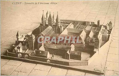 Cluny — Conjunto da Antiga Abadia — Imp. Bourgeois, Chalon-sur-Saône