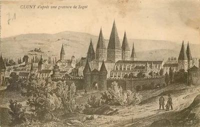 Cluny — segundo uma gravura de Sagot — Edit. Hôtel de Bourgogne