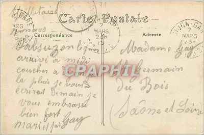 Chalon-sur-Saône — Monumento da Defesa — editor desconhecido, n° 10 — Verso
