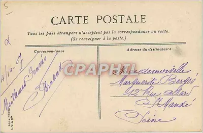 Dijon. Porta Guilherme — editor L.V. & Cie, n° 440 — Verso