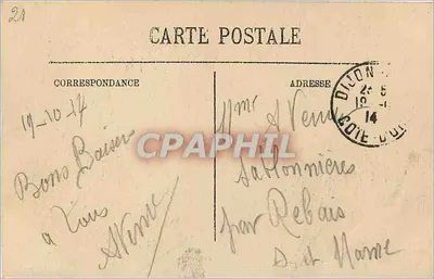 Dijon — Poczta — Selecta, n°186 — Rewers