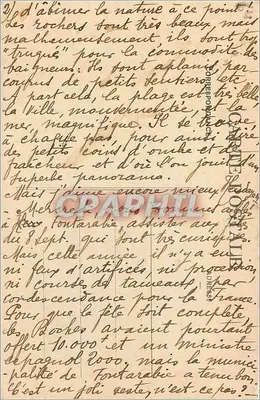 Hendaye - Góra "La Rhune" (900 metrów) - Widok z parku zamku Abbadia — Rewers