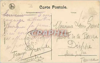 Bouillon — Panorama z dawnej drogi francuskiej — N. JERS — Rewers