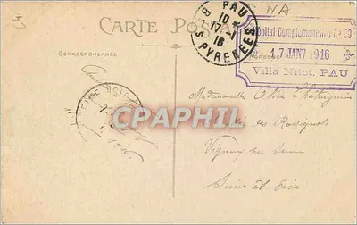 Pau — A Cadeia dos Pirineus — G.C. 12 — Verso