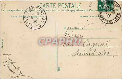 Biarritz-Artística. O Palácio do Imperador. Atualmente Hotel do Palácio. Coleção Gorce. fot. édit. Talence (Gironde) — Verso