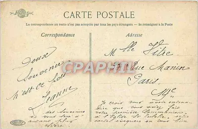 Bordeaux — Chiesa di Santa Eulalia — Cartolina postale — Verso