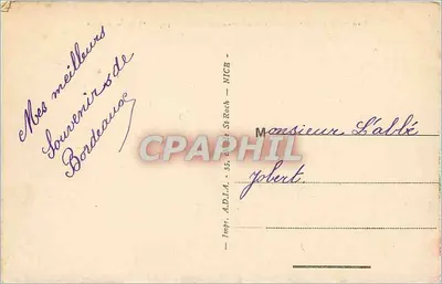 Bordeaux — Ogólny widok mostu kamienno-żelaznego i Bastide — Wyd. A.D.I.A. - St-Raphaël, nr 2208 — Rewers