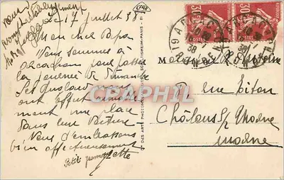 Arcachon — Brzeg Srebrny — Widok ku dużej przystani — CEP — Rewers