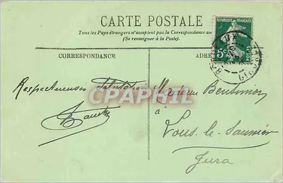 Bordeaux — A Estátua de Gambetta e as Avenues de Tourny — LL. — N° 144 — Verso