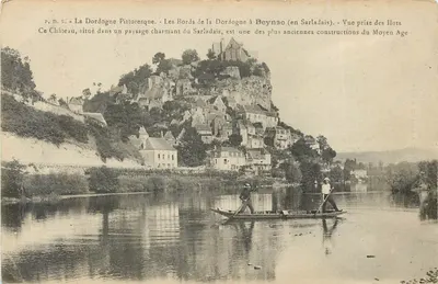 As margens da Dordogne em Beynac (em Sarladais) — Vista tirada dos Ilots — P.D.S.