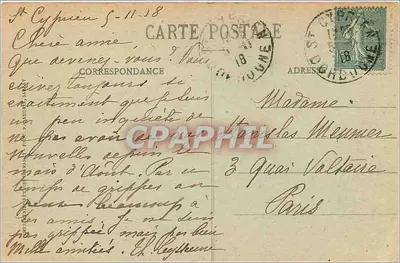 As margens da Dordogne em Beynac (em Sarladais) — Vista tirada dos Ilots — P.D.S. — Verso