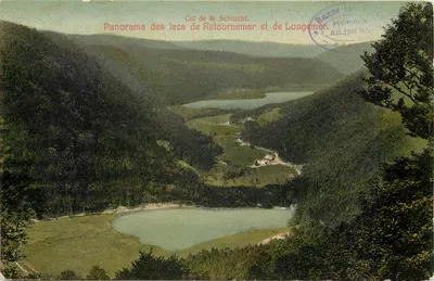 Col de la Schlucht — Panorama dos lagos de Retournemer e de Longemener — H. Zahneissen-Wieland, Münster i. E.