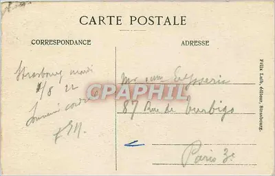 Strasburg — Monument Kléber — Felix Luth, éditeur — Rewers