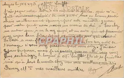 Angers — La Maine, Ogólny widok z zamku — Wydawnictwo A. Regat, nr 25 — Rewers