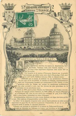 Castelo de Valençay — Coleção Histórica dos Castelos da França — Editor Boissière de Masmontel, n°35