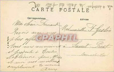 DREUX — Een ruïne van het oude Kasteel-Fort dat volgt op de verdedigingswerken — E. Gobert, uitg. Dreux — Achterkant