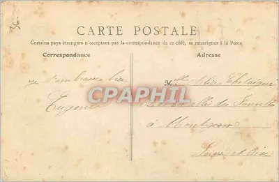 Valençay — Zamek i rzeka Nahon — Wydawca nieznany, numer seryjny 34 — Rewers