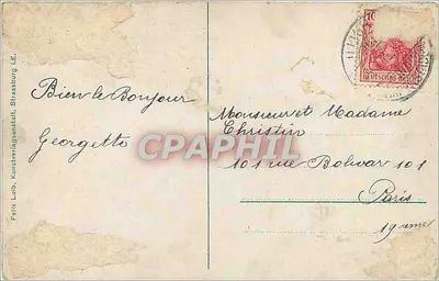 Strasburg, Most kolejowy blisko Kehl — wydawca Felix Lübb, nr 2820 — Rewers
