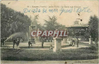 Luçon (Vendée) - Jardim Público - O Lago e o Kiosco — Lib. Pap. Vve Petit, Luçon