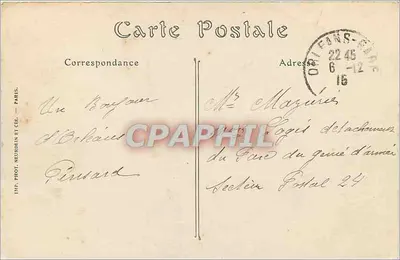 Orléans — Beeld van Jeanne d'Arc, door Foyatier — Achterkant