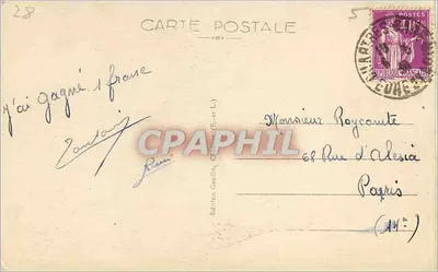 Chartres — A Nova Postagem — Edição Gauffin (E.-et L.) — Verso