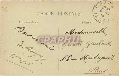 Varennes (Indre) - Castelo da Borde — Chabot, editor, n° 504 — Verso