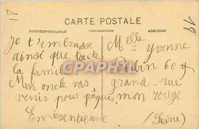 Castelo de Vouzeron, perto de Vierzon — editor não identificado, número de série não visível — Verso