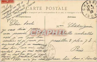 Castelo do Moulin — Castelos da Loire — editor L. Marcais, Mur-de-Sologne — Verso