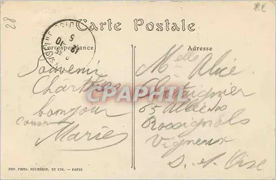 Chartres — Katedra, widok z bramy Guillaume — ND. Fot. — Rewers