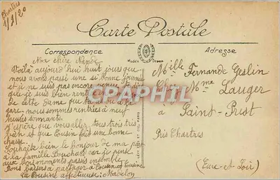 Chartres — Vista sobre os antigos fosse — LL. — n° 138 — Verso