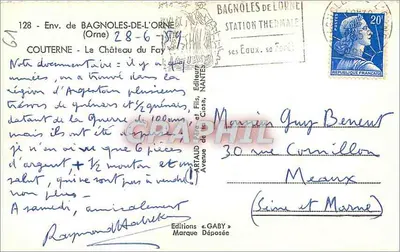 Kasteel van Fay — Bagnolles-de-l'Orne — Edities Gaby — Achterkant