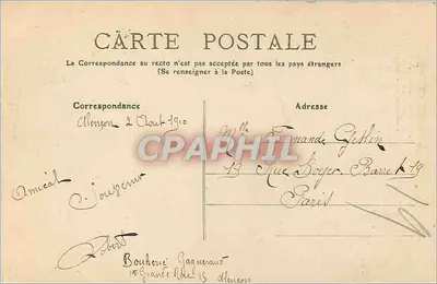 Alençon — Poort van de Kerk Notre-Dame — uitgever Orne, n° 56 — Achterkant