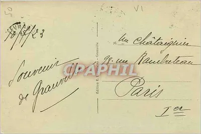 Granville — O Boulevard de Vaufléury — Edição E. Lecotteley — Verso