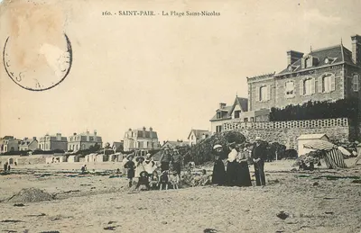 Saint-Pair - A Praia Saint-Nicolas — L. Moddin, Granville, n°160