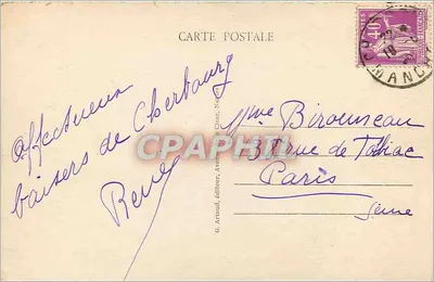 Cherbourg — Port lotniczy — G. Arnoud, wydawca, N°36 — Rewers