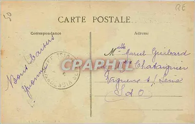 Mont-Saint-Michel — Gran Marea durante un día de Tormenta — J.P. n°112 — Reverso